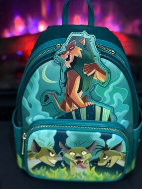 Loungefly Disney Lion King Scar “Be Prepared” glow in the dark mini backpack NEW